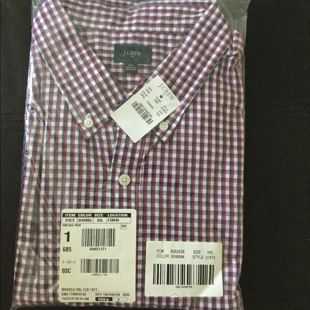 J. Crew shirt still in package